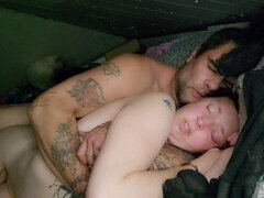 アメリカ人, カップル, 自家製, 淫乱熟女, タトゥー