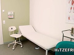 HITZEFREI Fake doctor fucks a petite brunette patient