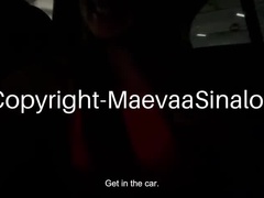 Amateur French Wife Maevaa Sinaloa Sucks and Swallows 3 Uber Passengers in Parking Lot Challenge