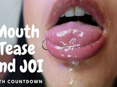 Mouth drool and countdown JOI