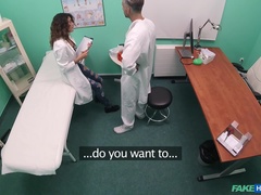 Fake Hospital (FakeHub): Double cum for hot Spanish student