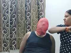 Husband Gagged with Femdom Bondage by Pregnant Indian Wife