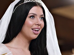 GIRLSWAY - Beautiful bridesmaid Emma Magnolia shows the bride-to-be how a real striptease is done