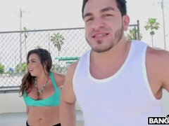 Big-Titted Brunette MILF, Julianna Vega, Loves Public Sex