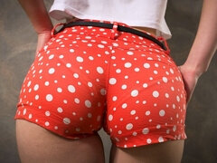 Hot Teen Asian Teasing VPL In Very Tight Shorts 4K