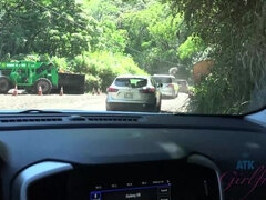 해변, 비키니, 핑거링, 여자친구, 오르가슴, 야외의, 셀카, 공개적인