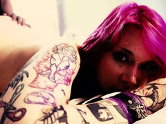 Tatted Neko Alt-slut Lyra Skye in Pink I Smash Tatted Gets Fucked