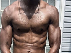 Sexy Man. Sexy Black Male. Blue Body Muscle. Hot