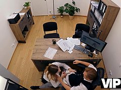 Maya loaned her pussy to a lucky guy in the office and got pounded hard