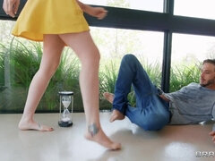 Jerk Off And Squirt Challenge with busty brunette Nickey Huntsman, Lucas Frost part 01