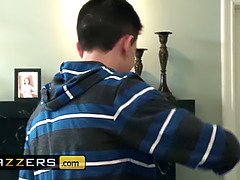 Nerdy step sister Gia Paige gets fucked in front of her friends