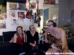 Weird CFNM webcam music show