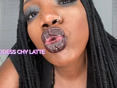 Goddess Chy Latte Brown Lipstick Worship