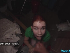 Amatoriale, Culo, Preservativo, Facciale, All'aperto, Piccola, Pubblico, Rossa