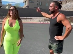 Latina Milf Goes For Walk - Blowjob