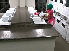 Ebony Teenage Msnovember Sloppy Fellatio In Public Laundromat