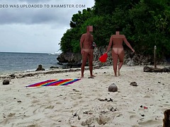 Amazing sex on a nude beach - Russian amateur couple