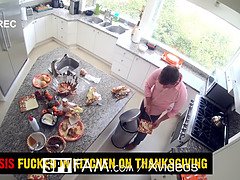 Step Sister Fucked In Kitchen On Thanksgiving