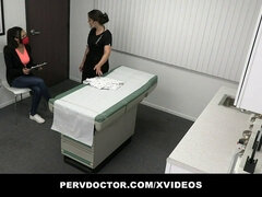 Innocent Asian teen Madi Laine gets a medical checkup after a wild bareback sex game with a doctor