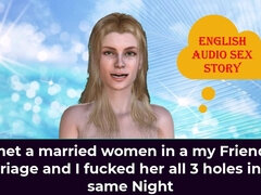 I Met a Married Women in a My Friend's Marriage and I Fucked Her All 3 Holes in the Same Night - English Audio Sex Story