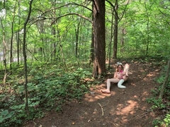 Public, MILF- Solo Wolf Cosplay in the Woods by Busy Highway