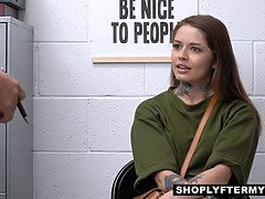 Beautiful Tattooed woman Vanessa Vega is a well known shoplifter that likes being fuck after getting caught of her crime.