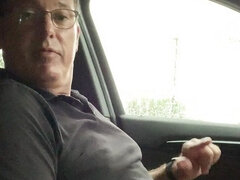 Leie, Auto, Spermaladung, Niederländisch, Masturbation, Im freien, Öffentlich, Solo