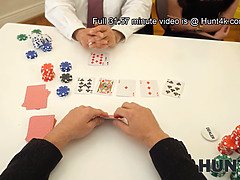 Lilly Bella loses her virginity in a poker game & is punished by her cuckold husband
