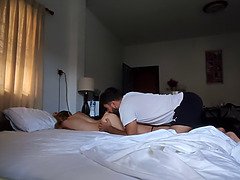Ass fucking cum inside while she rests pov