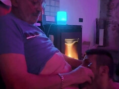 Blowjob for Mature Daddy Older Cum in Mounth