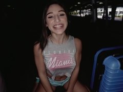 Abella Danger sucking dick & fucking for miles in the backseat of the bus