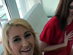 Rookie girls fucking cum cannons after oral