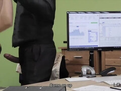 LOAN4K. Agent uses his powers to seduce hot blonde beauty