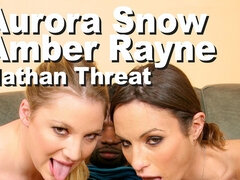 Aurora Snow & Amber Rayne & Nathan Threat BGG suck snowball.