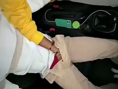 Cruising stranger in uber straight guy picks up beautiful young college student on the road fucks bareback in the car deepthroat anal