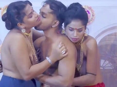 Two Indian Busty Girl Share One Small Dick - South Asian threesome