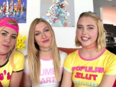 Chloe Couture, Alexa Grace and also Summer Day are three blonde,