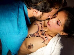 A Body Painting Workshop and Artist & His Assistant Going to Fuck His Sexy Model, Threesome Hardcore