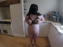 Pregnant in Muslim Niqab and Nursing Bra