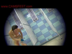 Hidden Camera In The Public Shower With Coquettish Girls