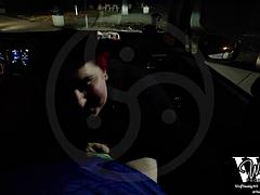 Playing in Public at the Rest Area in the Car