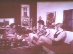 Vintage Lesbian Hairy Pussy MILF Licking Party