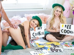 Coco Lovelock and Haley Spades are fucking with a shared boyfriend