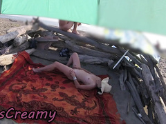 Amatéři, Pláž, Nazí chlapi, Nudistka, Orgasmus, Venku, Tabu, Voyeur