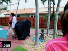 Soccer Girls Riley Star & Aspen Celeste Fuck Their Coaches In Sweaty Foursome