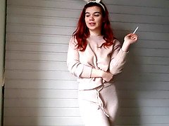 Tastey chat pee desperation while blowing and pissing in panties