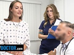 Doctor Fucks Hot Busty Patient JC Wilds And Nurse With Big Natural Tits Electra Rayne