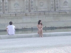 Kira Nude in Public - Perverted teen solo