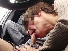 Ázsiai, Cumizás, Gépkocsi, Pár, Szájba élvezés, Japán, Érett koros