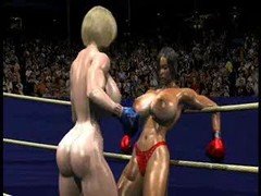 FPZ3D S vs G 3D Toon Fistfight Catfight Melons One-Sided